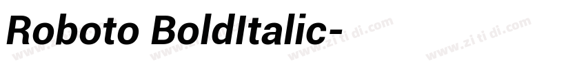 Roboto BoldItalic字体转换